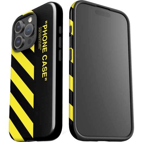 Black and Yellow Stripes iPhone 16 Pro Impact Case